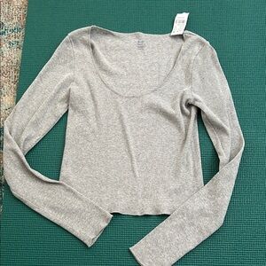 Brandy Melville plunging neckline tee